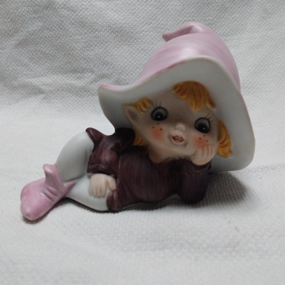 🎬Vintage🎬 Pixie Elf Figurine 5213 Lavender/Purple